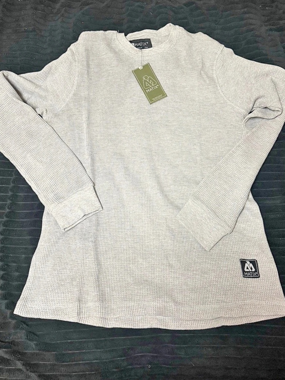 Matix Gray Waffle Knit Long Sleeve NWT